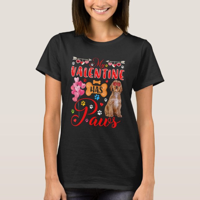 T-shirt Ma Saint Valentin A Pâtes Cute Cockapoo Lunettes d (Devant)