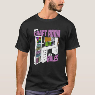T-shirt Ma salle de bricolage mes règles Scrapbooker
