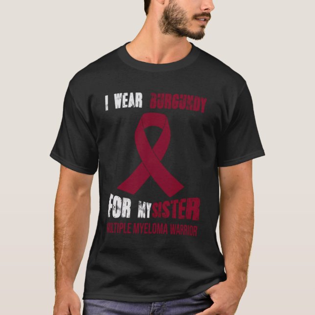 T-SHIRT MA SOEUR MON MYELOMA WARRIOR MULTIPLE (Devant)