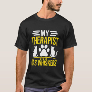 T-shirt Ma Thérapeute a des Moustaches Maman Chat