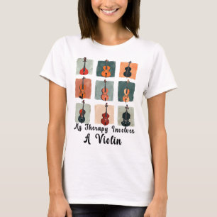T-shirt Ma Thérapie Implique Un Violon