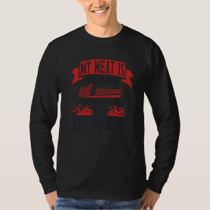 T-shirt Ma Viande Est Brouillé À La Main Vieilles Bien Sai