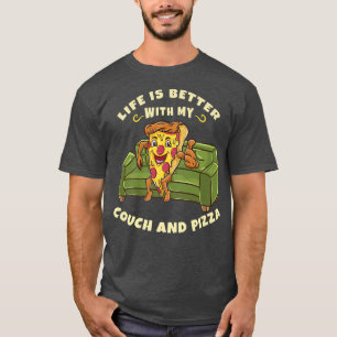 T-shirt Ma Vie Amusante Est Meilleure Avec Mon Canapé Et M