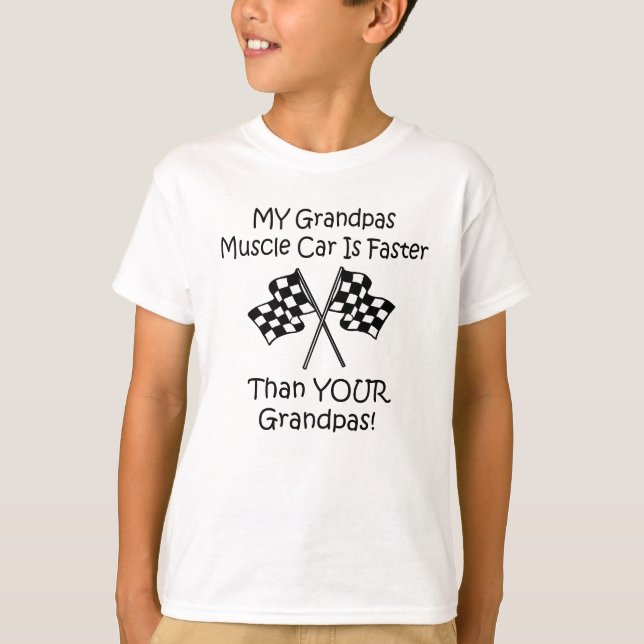 T-shirt Ma voiture de muscle de grand-papas est plus (Devant)