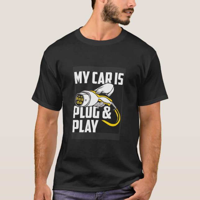 T-shirt Ma Voiture Est Plug-And-Play Propriétaire De Voitu (Devant)