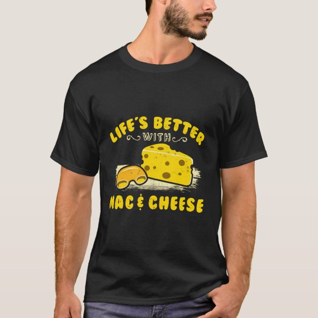 T-shirt Mac Et Fromage Amant Drôle Cadeau (Devant)