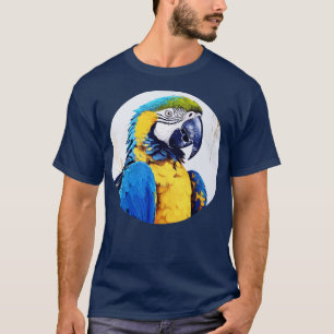 T-shirt Macaw bleu et or 16