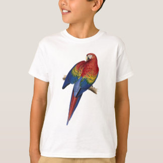T-shirt Macaw Parrot Rouge Jaune Bleu Vert Oiseau