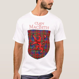 T-shirt MacBeth Tartan Scottish Plaid Lion Rampant