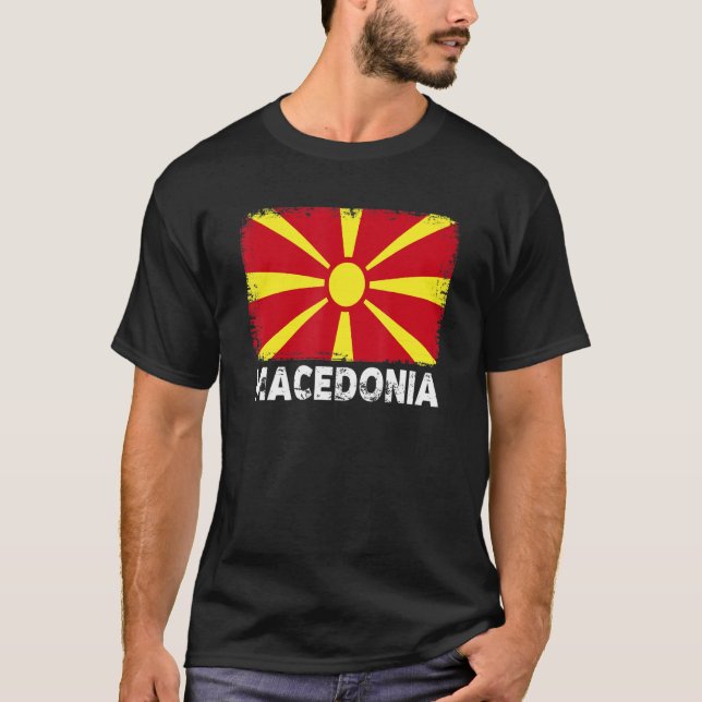 T-shirt Macédoine Drapeau Soutien Macédonien Peuple Femmes (Devant)