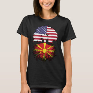 T-shirt Macédoine États-Unis d'Amérique États-Unis