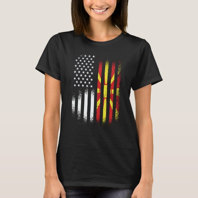 T-shirt Macedonian American Heritage Month Macedonia Patri (Devant)