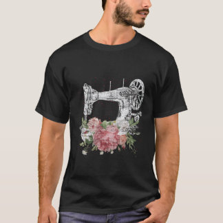 T-shirt Machine à coudre Artisanat Quilting Fleurs d'égout