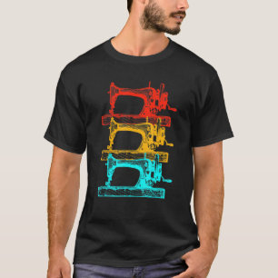 T-shirt Machine à coudre colorée en Seamstress
