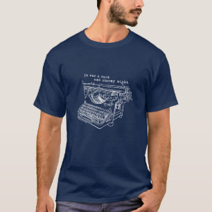 T-shirt Machine à écrire orageuse de nuit