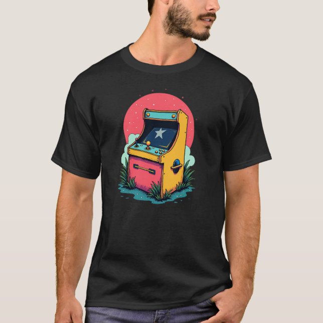 T-shirt Machine de jeu rétro arcade (Devant)