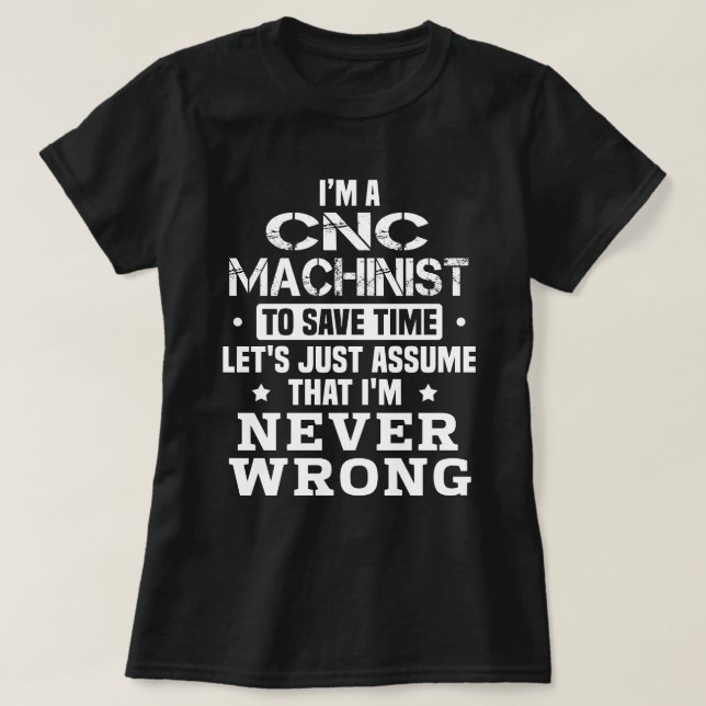 T-shirt Machiniste CNC (Design devant)
