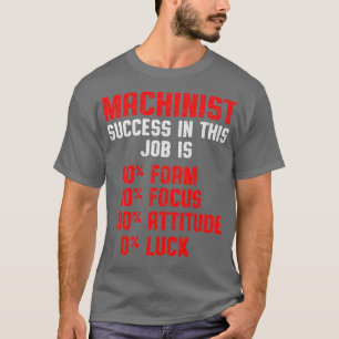 T-shirt Machiniste Machine à succès Opérateur Machiniste