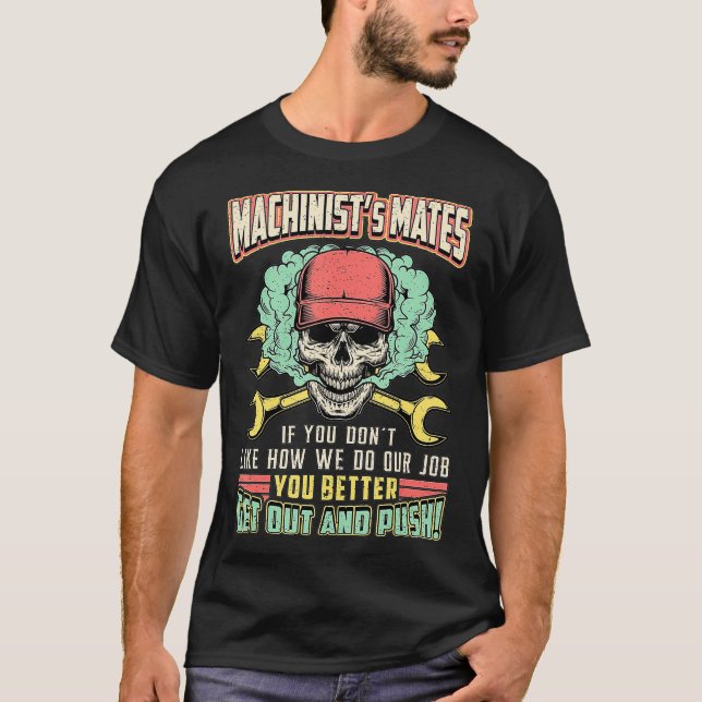 T-shirt Machiniste Mates pour Machinistes CNC (Devant)