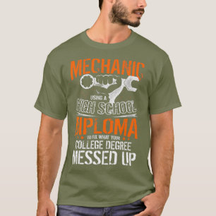 T-shirt Machiniste Mécanicien De Tee À L'Aide D'Un Lycée