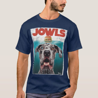 T-shirt Mâchoire de Grand Danois Merle Pawsop Oeil Bleu Br