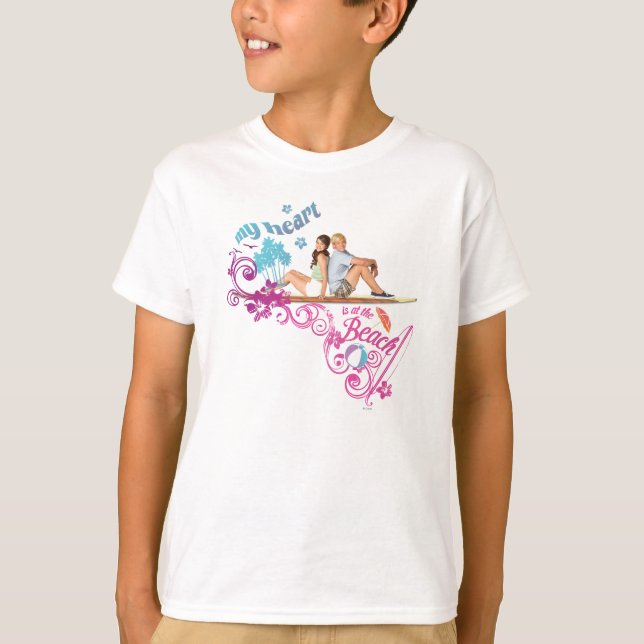 T-shirt Mack & Brady - Mon coeur est à la plage (Devant)