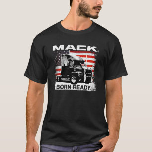 T-shirt Mack Trucks Semi Born Ready avec drapeau américain