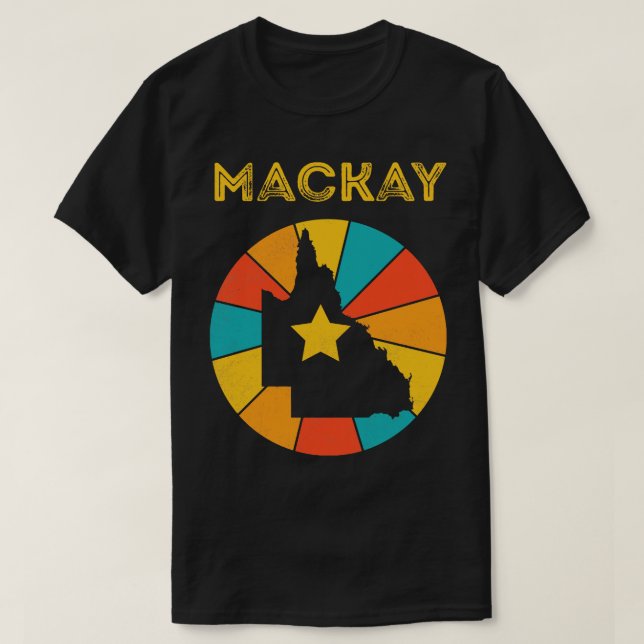 T-shirt Mackay Queensland Souvenir Vintage en détresse 1 (Design devant)