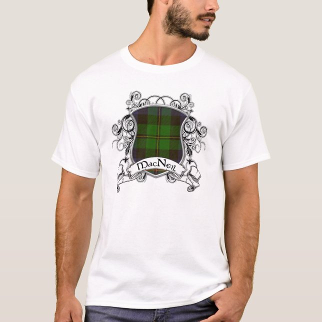 T-shirt MacNeil Tartan Shield (Devant)