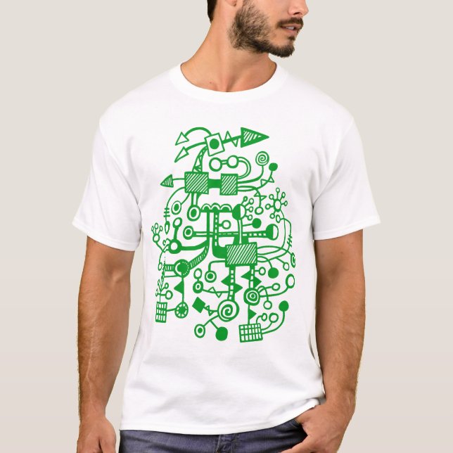 T-shirt Macrocosme microcosme - Vert herbe (Devant)