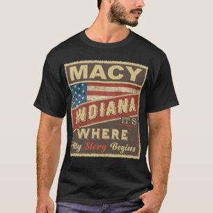 T-shirt MACY, IN C'est là que commence mon histoire