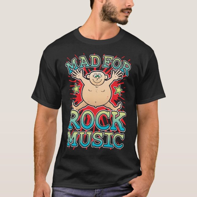 T-shirt Mad For Rock Music (Devant)