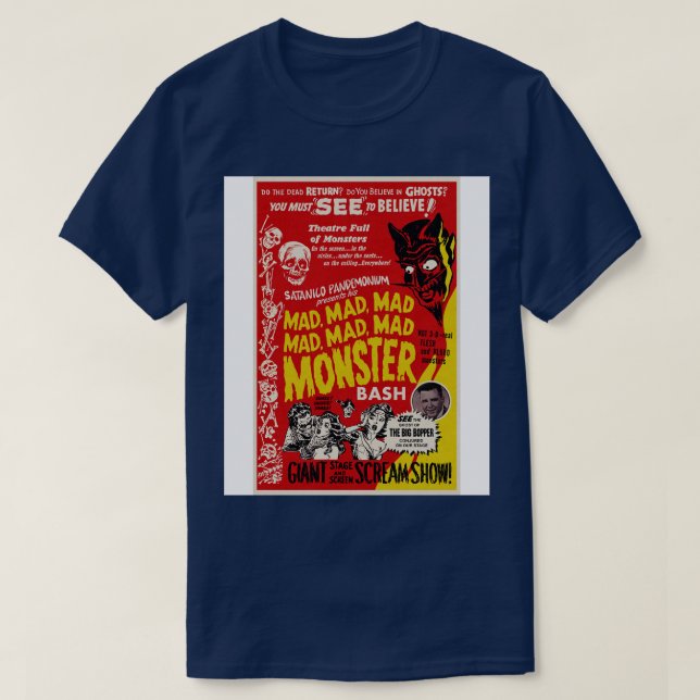 T-shirt Mad Mad Mad Mad Monster Bash Custom Spoh Poster (Design devant)