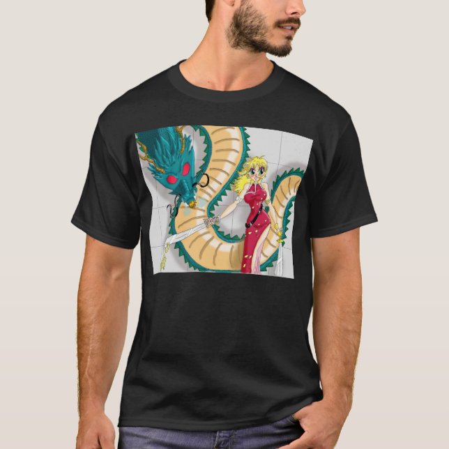T-shirt Madame et le dragon (Devant)