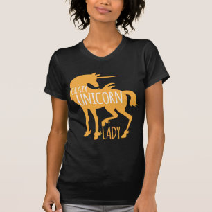 T-shirt Madame folle de licorne