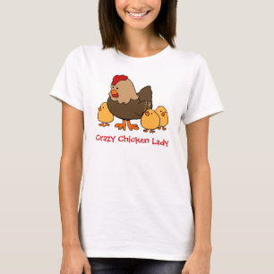 T-shirt Madame folle de poulet