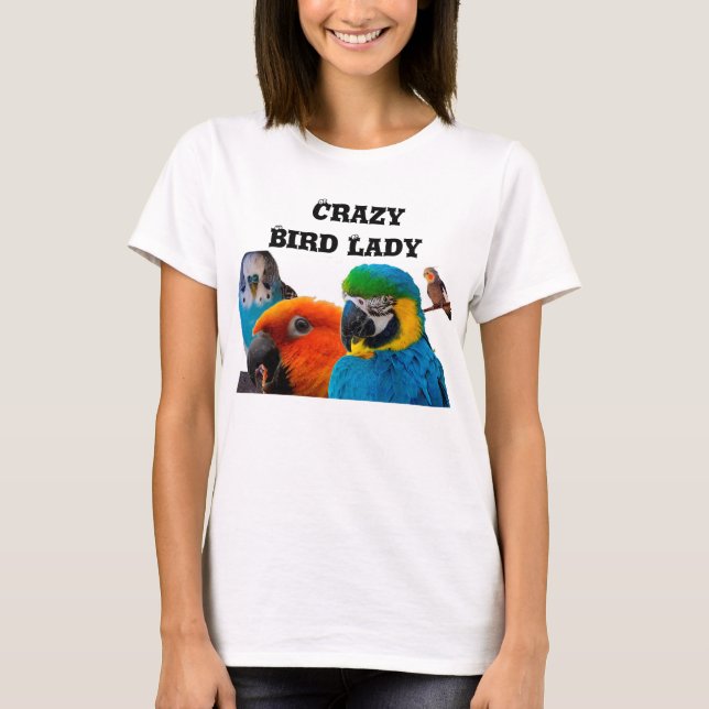 T-shirt Madame folle d'oiseau (Devant)