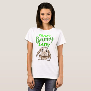 T-shirt Madame folle Rabbit de lapin/T-shirt de lapin