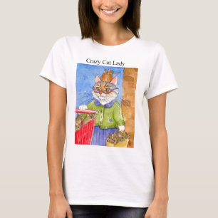 T-shirt Madame folle tee - shirt de chat