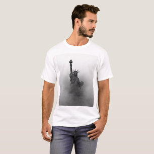 T-shirt Madame noire et blanche Liberty enveloppée en