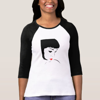 T-shirt Madame rouge de lèvre