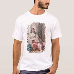 T-shirt Madame Seated dans un tabouret Turki de port