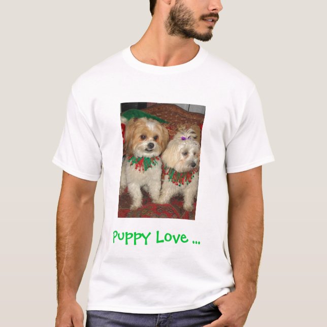 T-shirt Maddie&Sophie, amour de chiot… (Devant)