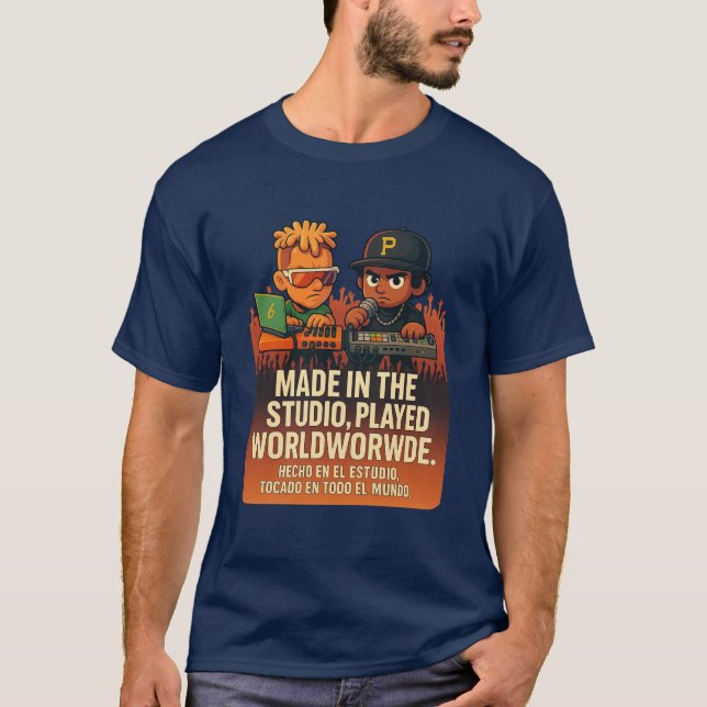 T-shirt Made in the Studio, Played Worldwide – Music Produ (Devant)