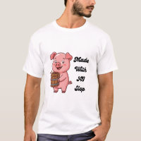 T-Shirt Made With AI Slop Funny Pig Tech Meme