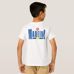 T-shirt Madeira Texte et couleurs du drapeau
