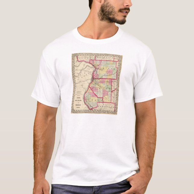 T-shirt Madison, St Clair, comtés de Monroe (Devant)