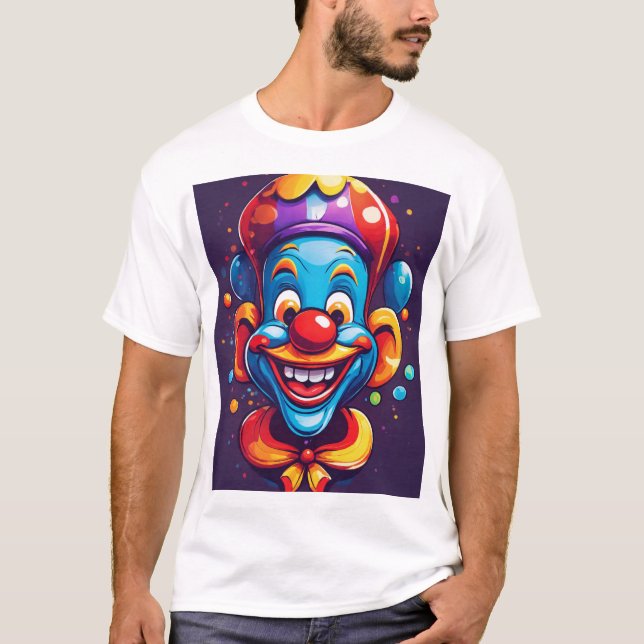 T-shirt "Madness Unleashed : Abstrait Joker Face Vector Ar (Devant)