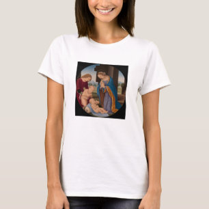 T-shirt Madonna adorant l'enfant avec le saint infantile