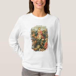 T-shirt Madonna et enfant avec des solides solubles.